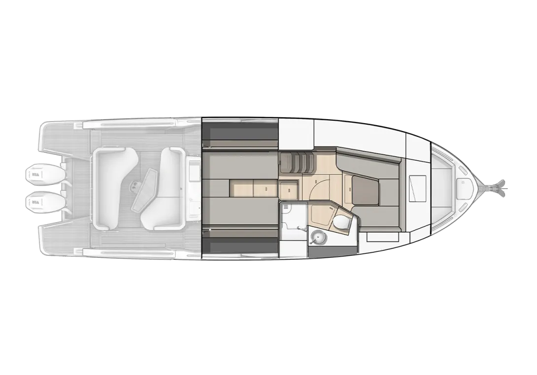 GT40OPEN-LAYOUT-Pont-inférieur-Salon-Lower-deck-Salon