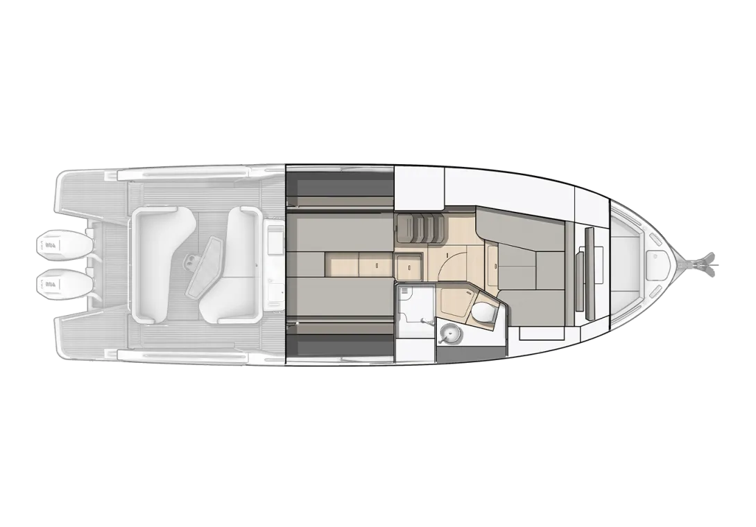 GT40OPEN-LAYOUT-Pont-inférieur-cabines-Lower-deck-cabins