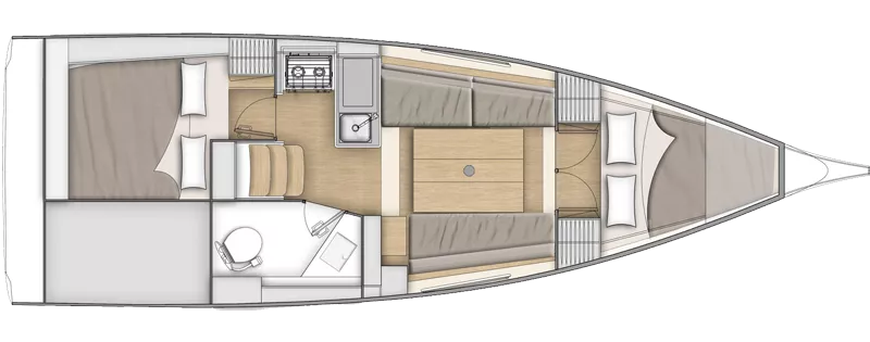 30 foot sailboat interior