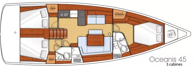 beneteau 445 sailboatdata