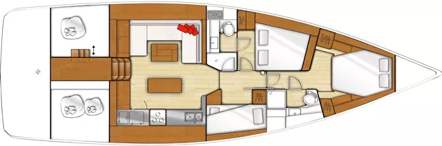 50 foot sailboat interior